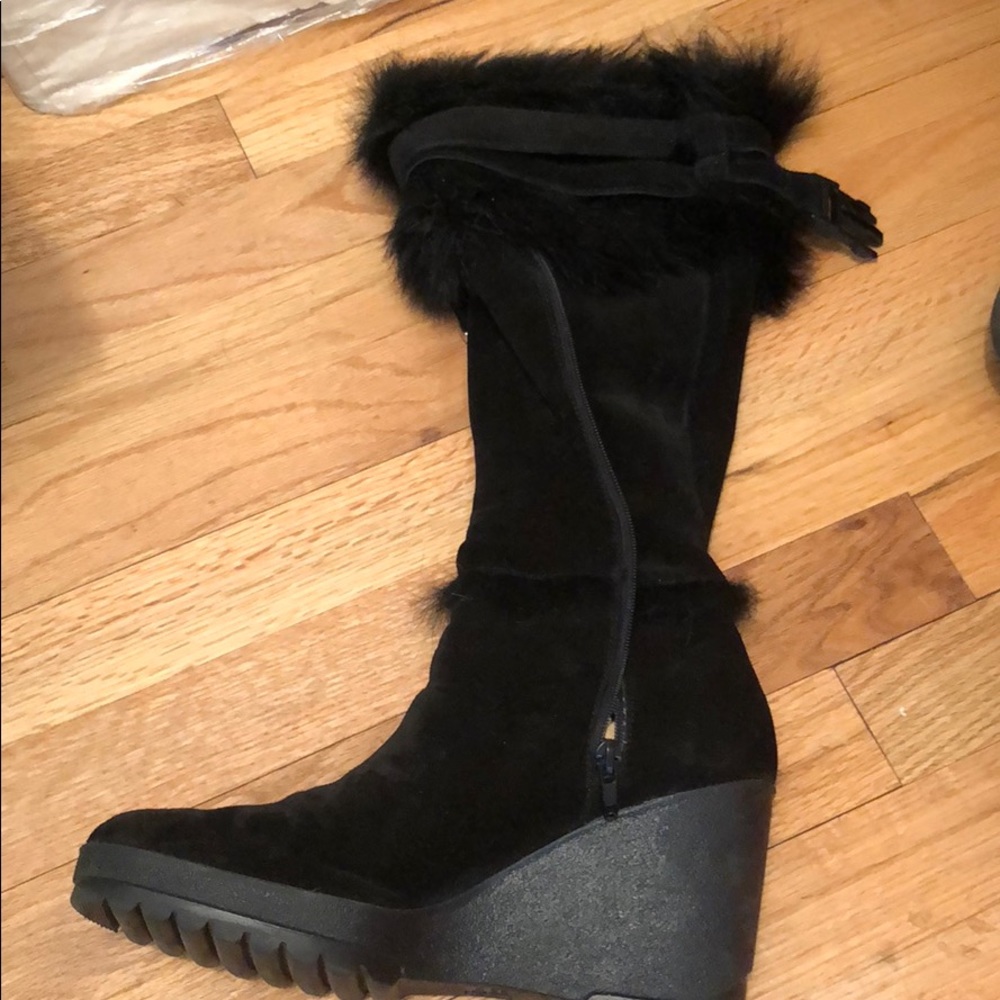 Gorgeous platform boots with real fox 🦊 fur - Picture 2 of 4